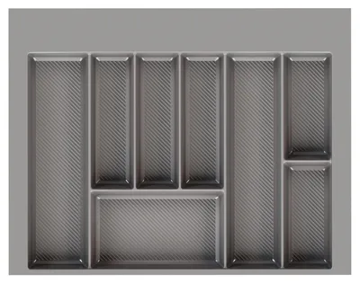 Produktbild von Sossai Besteckeinsatz Divio Grip 65 x 49 cm, 8 Fächer, Farbe: Anthrazit