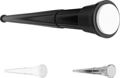 Immagine prodotto di Supporto per asta doccia - Nero - Regolabile 55-90 cm Supporto estensibile per asta doccia