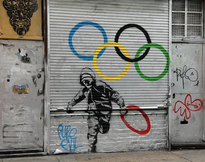 Produktbild von Kunstdruck auf Leinwand - Olympischer Raubüberfall -  - Wanddeko, Canvas cm. 50x60