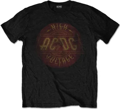 Produktbild von AC/DC High Voltage Vintage T-Shirt mit kurzen Ärmeln Black 2XL