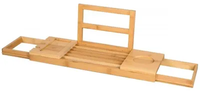 Produktbild von Badablage Badbrett Badregal - Verstellbar - 50 bis 92 cm - Bambus - Klappbar