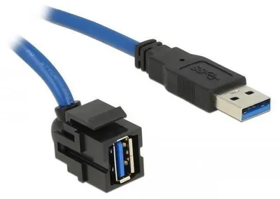 Immagine prodotto di DELOCK Keystone Modul USB 5 Gbps Typ-A Buchse 250° zu Typ-A
