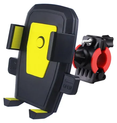Produktbild von Fahrrad Handyhalterung Universal Bike Halterung Smartphone Lenker Halter für Handy Smartphone 360° Drehbar Motorrad Scooter iPhone Samsung Gelb