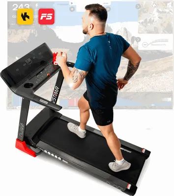 Produktbild von Hop-Sport Laufband elektrisch HS-3200LB Estima - Laufband bis 150 kg - Laufband klappbar mit LCD-Display, App-Steuerung, 15 Programmen, bis 20km/h