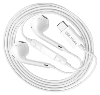 Obrázok produktu pre Mayaxess, slúchadlá do uší s USB-C a mikrofónom pre Galaxy Z Flip 4, biele