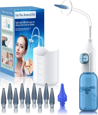 Produktbild von Ohrenreiniger Ohrenschmalz Entferner, Ohrreiniger Ohrenspülung für saubere Ohren, Ohrspülung für den Heimgebrauch, 10 Austauschbare Spitzen