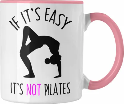 Produktbild von Trendation - Pilates Tasse Geschenk Frauen Spruch Yoga (Rosa)