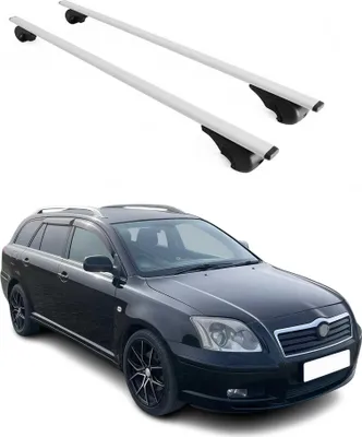 Obrázok produktu pre Priečne strešné nosiče pre Toyota Avensis kombi 2003–2008, farba strieborná