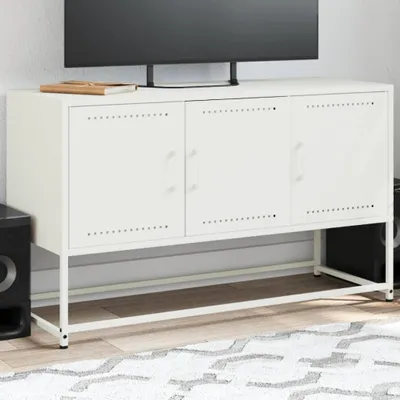 Produktbild von PUEAZU TV-Schrank Weiß 100,5x39x60,5 cm Stahl - TV-Schränke &18258
