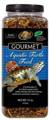 Productafbeelding van Zoo Med Gourmet waterschildpad voer 312 gram | eiwitrijk aanvullend voer voor jonge waterschildpadden