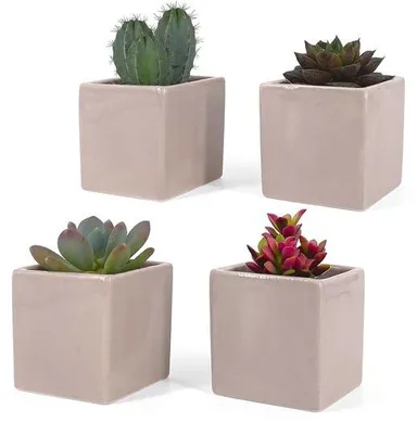 Produktbild von Kleine dekorative Pflanzpotte 6,5 cm grau