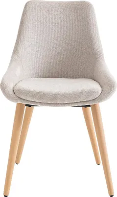 Produktbild von Stuhl 2er-Set - Stoff & Buche - Beige - MASURIE