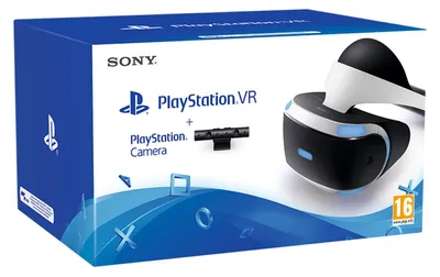 Produktbild von Sony Playstation VR + PlayStation Camera V2, Dediziertes obenmontiertes Display, Schwarz, Weiß, 100°, 12 Jahr(e), Einfarbig, 100°