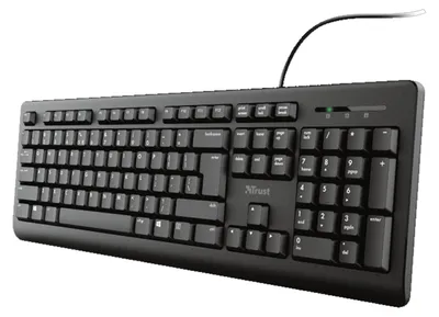 Immagine prodotto di Trust Primo, versione full-size (100%), con cavo, USB, tasti a membrana, nero
