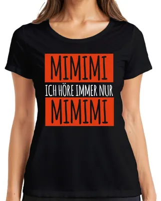 Immagine prodotto di MIMIMI Sento sempre e solo l'umorismo di Mimimi che dice Sarcasmo infastidito Maglietta da donna, nero, L