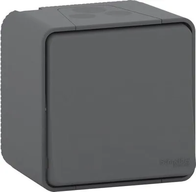Image de Interrupteur va-et-vient étanche complet, Mureva, gris anthracite