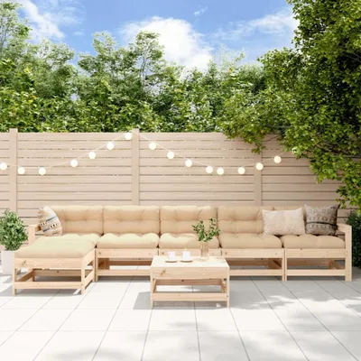 Produktbild von Design Möbel 7-tlg. Garten-Lounge-Set Massivholz Kiefer - 2024 Neu