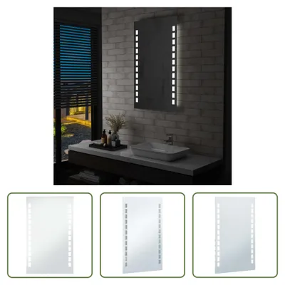 Produktbild von The Living Store Badezimmer-Wandspiegel mit LEDs 60x100 cm