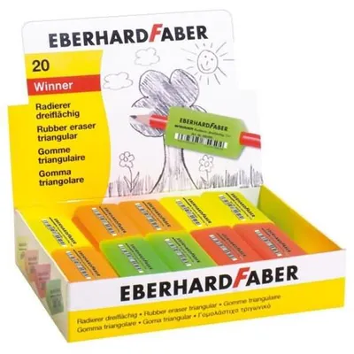 Produktbild von Radierer Winner dreiflächig Kunststoff 15x18x45mm