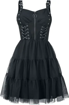 Produktbild von Vixxsin Mittellanges Kleid Damen Selkie Dress schwarz XXL