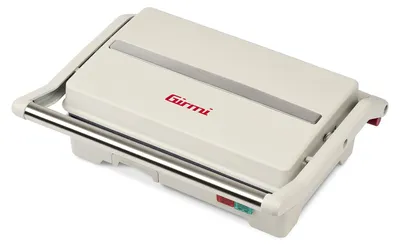Produktbild von Girmi TS15 Elektrischer Kontaktgrill 900W, Antihaftplatten 23 x 14 cm, 180° aufk