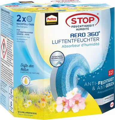 Produktbild von Pattex wkłady do osuszacza Aero 360 2x450g Meadow