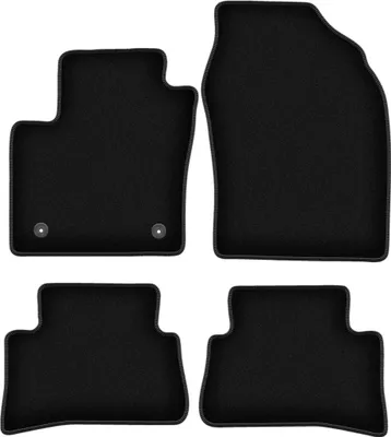 Produktbild von Wielganizator Velours-Autoteppiche – passend für Toyota C-HR Hybrid (Crossover, Bj. 2016-) – schwarz, passgenau, mit Befestigungen set 4 Stk.