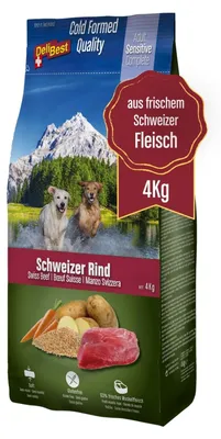 Productafbeelding van DeliBest Volwaardig Hondenvoer voor Volwassen Honden, Sensitive, Rundvlees. Halfvochtig voer voor volwassen honden