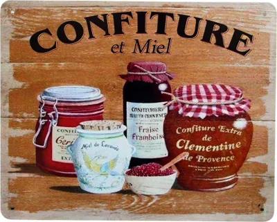Produktbild von Shabby Blechschild Marmelade & Honig