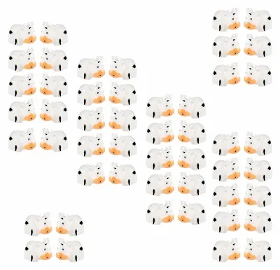 50 Mini-Kuhfiguren aus Harz, niedlich, für DIY & Deko