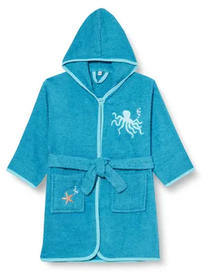 Produktbild von Playshoes Uni Kinder Frottee-Bademantel Morgenmantel, Meerestiere, 86/92