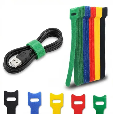 Produktbild von packivo Wiederverwendbare Klettkabelbinder – Flexibel, schonend - 20cm - 50 Stück, Bunt