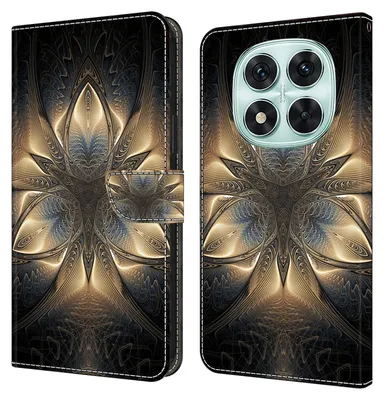 Produktbild von CLM-Tech Handyhülle kompatibel mit Xiaomi Redmi Note 14 Pro 5G Hülle - Tasche aus Kunstleder - Klapphülle mit Ständer und Kartenfächern - Schutzhülle Wallet Case Cover goldener Ruhm