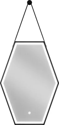 Obrázek produktu pro Mexen Orla podsvícené koupelnové zrcadlo 50 x 70 cm, LED 6000K, ventilátor, Černá rama - 9815-050-070-611-70