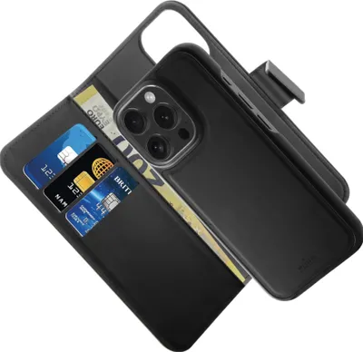 Obrázek produktu pro PURO Wallet Detachable, Peněženkové pouzdro, Apple, iPhone 16 Pro, 16 cm (6.3"), Černá