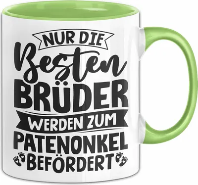 Produktbild von Patenonkel Tasse Geschenk Besten Brüder Patenonkel Befördert Schwangerschaft Verkünden (Grün)