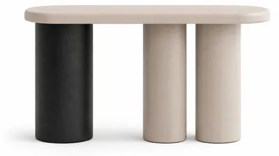 Produktbild von Modernes Beige Konsolentisch Tischkonsole Anstelltisch Einrichtungstis