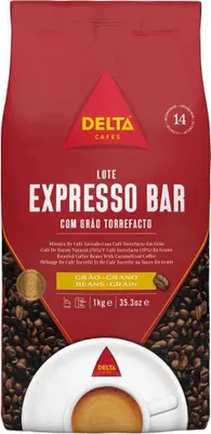 Obrázek produktu pro Pražená káva s glazovanými zrny, celozrnná - Café Delta Expresso Bar 70/30 - Portugalsko