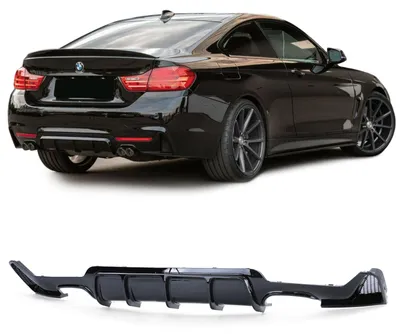 Image de Diffuseur noir brillant pour BMW Série 4, modèles F32 / F33 / F36