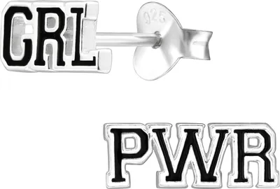 Produktbild von Ohrringe Ohrstecker 925 Sterling Silber Girl Power