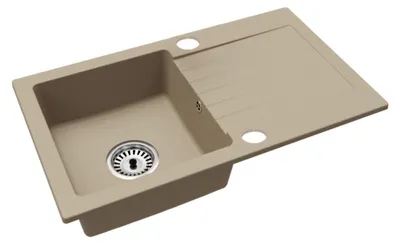 Produktbild von Kondela Granit-Küchenspüle mit Siphon Noel 75,2x43,6 cm - beige