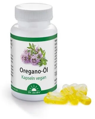 Produktbild von Oregano öl Kapseln vegan Dr.Jacob's 60 St