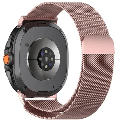 Image de Bracelet en maille métallique pour montres Samsung Galaxy Watch 9 / 8 / 8 Classic, avec fermeture magnétique