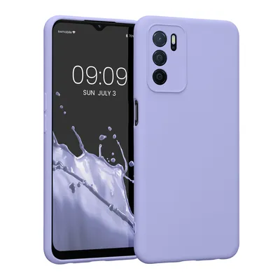Zdjęcie produktu dla etui kwmobile Slim Case kompatybilne z Oppo A16 / A16s / A54s - silikonowe etui na telefon komórkowy w kolorze pastelowej lawendy