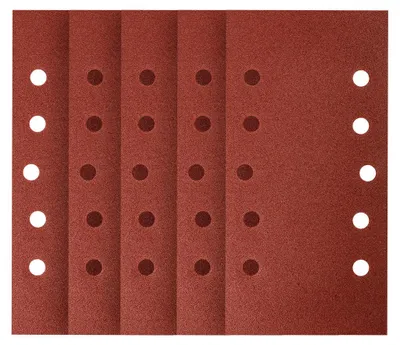 Produktbild von Schleifpapier mit Klettverschluss, 115 x 230 mm, Körnung P120, 5 Stück, mit 10 Löchern