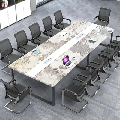 Produktbild von Konferenztisch mit Kabelmanagement 200x120x74cm Modern für Büro