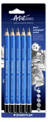 Produktbild von STAEDTLER Mars Lumograph 100J Zeichenbleistift Blisterkarte mit 5 Härtegraden
