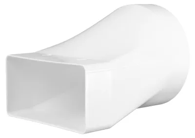 Produktbild von PVC Übergangsstück Rundrohr 125 mm auf Flachkanal 204x60 mm (812)