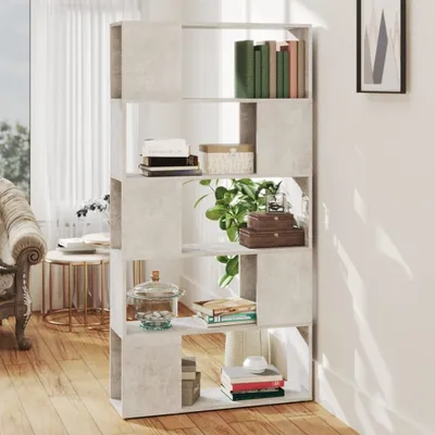 Produktbild von Maison Exclusive - Bücherregal Raumteiler Betongrau 80x24x155 cm Holzwerkstoff