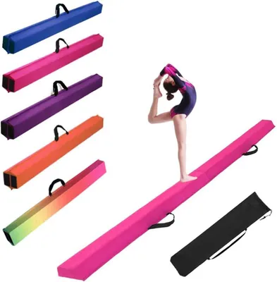 Immagine prodotto di Bilanciere per esercizi di equilibrio - Bilanciere per fitness - Adatto per l'allenamento dei bambini - Pieghevole e leggero - 275 cm - Viola